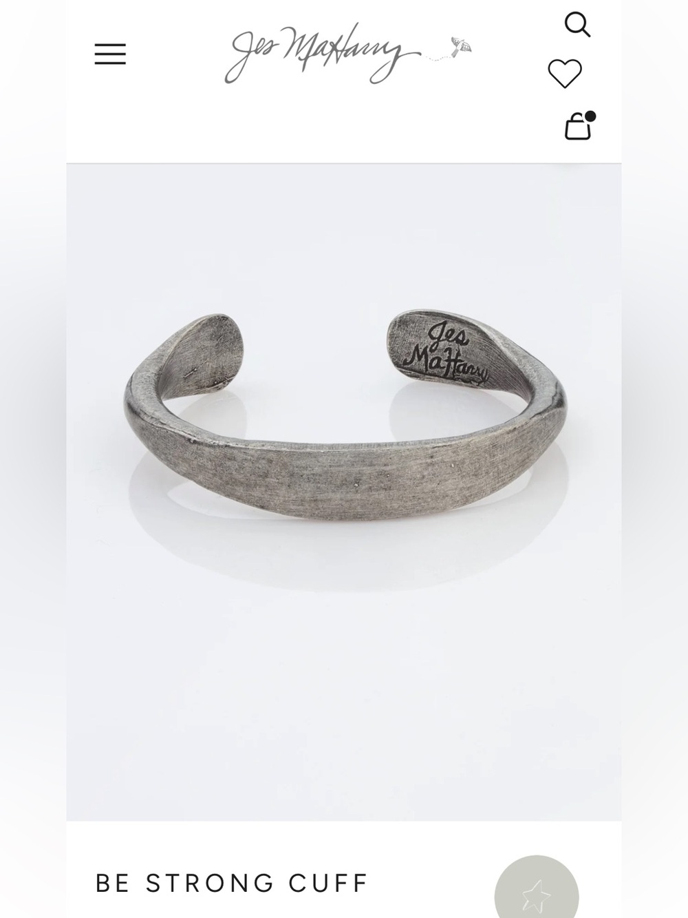 Be Strong Cuff Bracelet - Silver